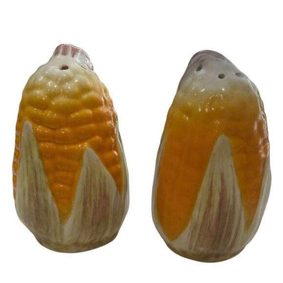 Corn Cob Salt & Pepper Shakers Made in Italy - Picture 1 of 6